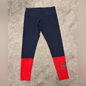 Adidas Leggings in Navy and Red